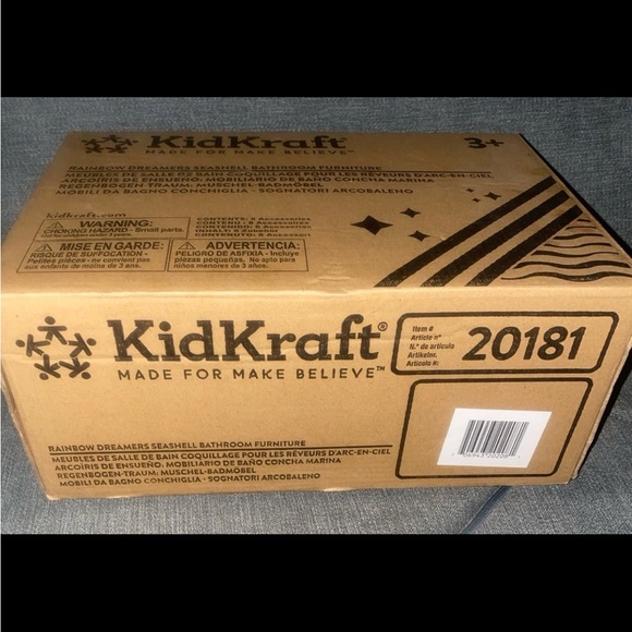 KidKraft Rainbow Dreamers Seashell Bathroom Dollhouse Furniture, 8 Pieces - Picture 9 of 11